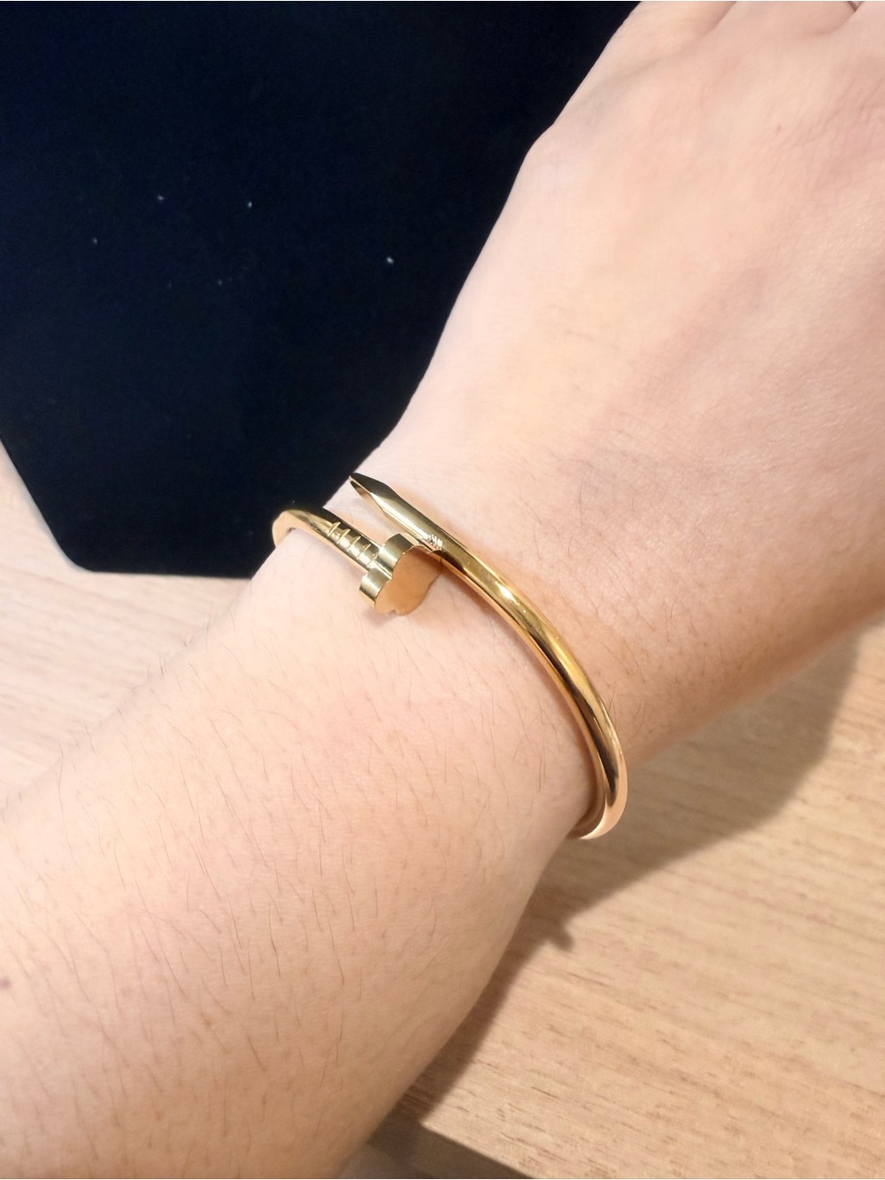 Gold Nail-Style Cuff Bracelet stainless steel- Women Jewelry
